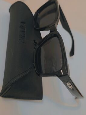 Prada Men’s Black Gloss Square Sunglasses